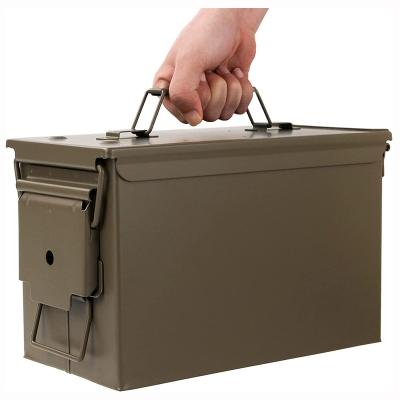 China Maxinun Metal Ammo Can 30/50 Cal, Waterproof Ammo Storage Box, Army Military Solid Containers Steel Case W325x H220 x H220 mm for sale