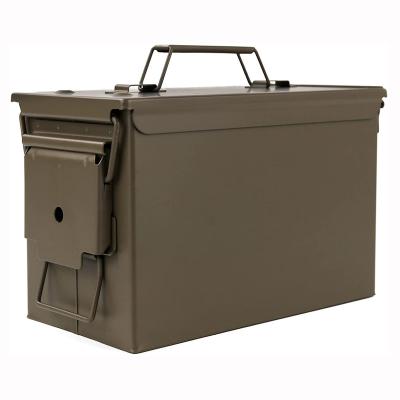 China Maxinun Metal Ammo Can 30/50 Cal, Waterproof Ammo Storage Box, Army Military Solid Containers Steel Case W325x H220 x H220 mm for sale