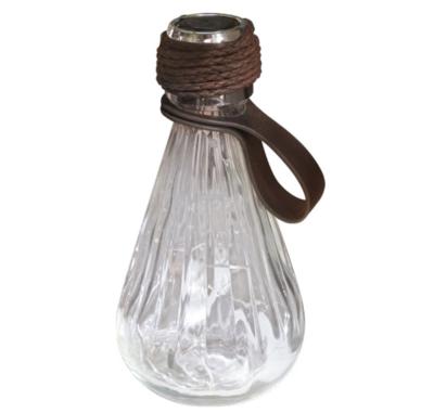 China Waterproof Solar Mason Jar Lights Lanterns, Warm Solar Slotted Glass Bottle Jar Garden Patio Garden Light for sale