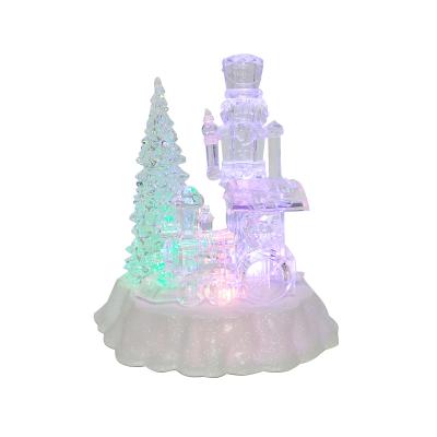 China 2020 Hot New Europe Sale Snowman Santa Train Claus Christmas Decoration Christmas Tree Light for sale