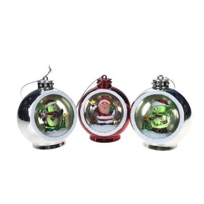 China Decoration Custom Make Holiday Decoration Battery Operated Red Pendant is Decorated with a Half Round Ball Christmas Tree Hanging Ornament for sale