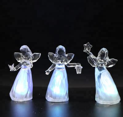 China Christamas Home Decoration/Gifts Baby Color Changing Wall Decor Small Figurines Light Up Angel for sale