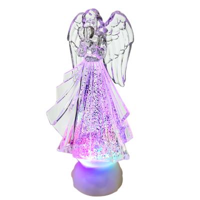 China Wholesale Decorative Christmas Craft Light Christamas Home Decoration/Holiday Gifts/Factory Direct Selling Crafts Lovely Up Acrylic Angel for sale