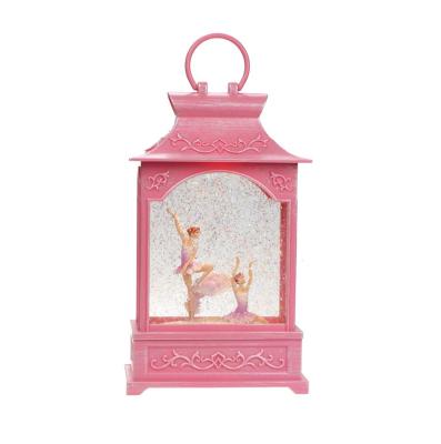 China Suitable For All Styles Battery Operated Light Up View Custom Pink Lamp Water Snow Globe Wind Wind Children'S Day Gifts for sale