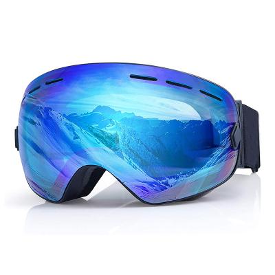 China Detachable Custom Brand Snowboarding Ski Goggles Fog Lens With My Logo for sale