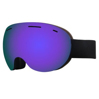 China New Arrival Detachable Fashion Adults Ski Goggles For Ski Snowboard Purple Glass for sale