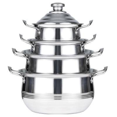 China Factory modern hot sales multicolor stainless steel stock pot with domed lid food container for sale