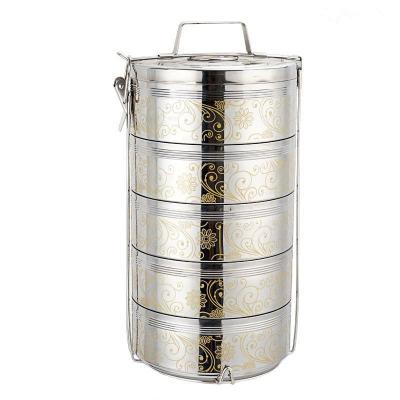 China The Other Good Price Of Printing Stackable Stainless Steel Bento Box Food Container With Good Quality for sale