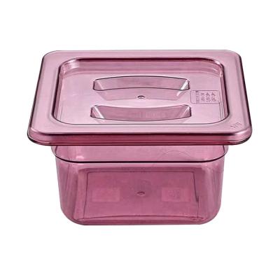 China China Manufacturer Wholesale Large Capacity Transparent Plastic Square Storage Bin With Lid 32*24*5/36*27*5.5cm for sale