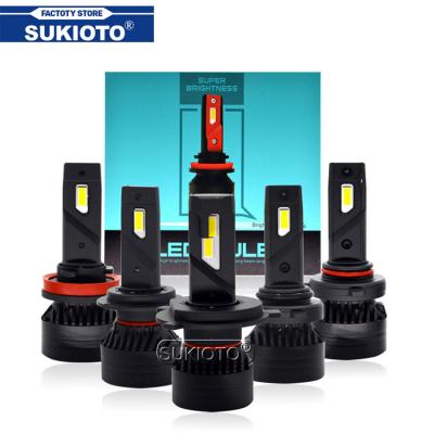 China SUKIOTO 1 Set F-3 LED Headlight Kit H4 H7 H1 H11 9005 Super Bright X5 (E53) Car HB4 LED Headlight 90W 10000LM LED Fog Light Headlight for sale