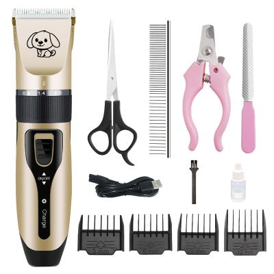 China Viable Low Noise Rechargeable Hair Trimmer Rechargeable Pet Clippers Cordless Professional Dog Grooming Dog Nail Clippers for sale