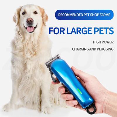 China Viable Professional Rechargeable Cordless Pet Hair Clipper Electric Waterproof Dog Hair Trimmer for sale