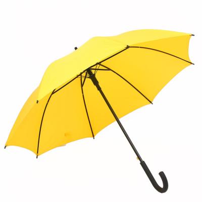 China Rain Proof Carry Case Long Gold Handle Walk Stick Upright Woman Umbrella for sale