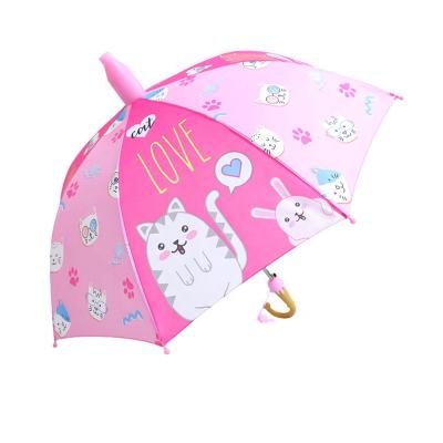 China Modern Hat Reverse Kid Customize Girl Kid Head Invert Umbrella For Kid With Cartoon Handle for sale