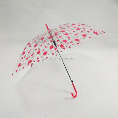 China Clear Transparent Clear Color Printing Cartoon Child Umbrella Custom Umbrella for sale