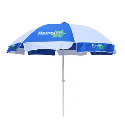 China Hot selling 2020 RPET beach umbrella 52 inch custom logo advertising RPET beach umbrelal with tassel for sale