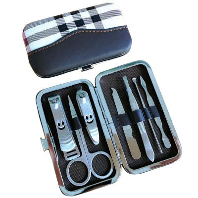 China Stainless Steel Kids Birthday Gifts 7pcs Facial Manicure Set Kits Pedicure Scissors Tweezers Knife Ear Picking Service Nail Clippers YWbeyond Kit Sets for sale