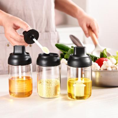 China Ywbeyond 250ml Spice Jar Salt And Pepper Bottle Lid Moisture Proof Spoon Container Kitchen Seasoning Stocked Seasoning Bottle for sale