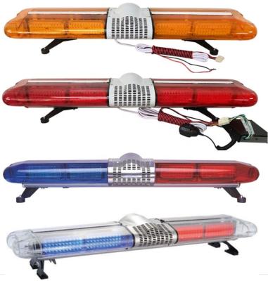 China Aluminum PC lens LED font house+durable lightbar with speaker and siren lightbar ambulance with siren and speaker roof car strobe bar flash light for sale