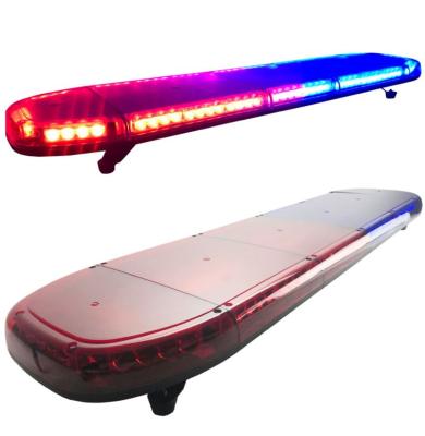 China PC aluminum lens red blue police patrol car house+durable flashing light bar police vehicle emergency warning lightbar ambulance utility lightbar for sale