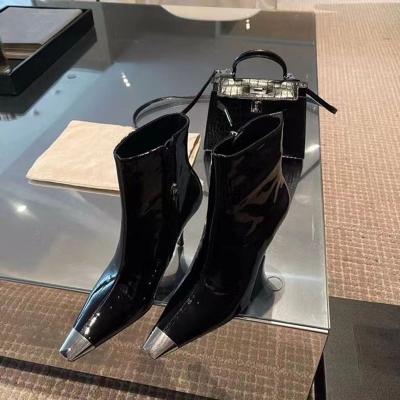 China Women Military Boot Y Chunky Luxury Bling Black Custom Combat High Heel Designer Sex Ankle Shoes Ladies Waterproof Winter Army High for sale