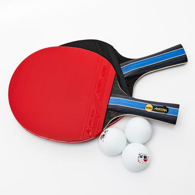 China interior & outdoor play & Long Trainning Professinal Good Table Tennis Racket Rubber Table Tennis Racket Set for sale