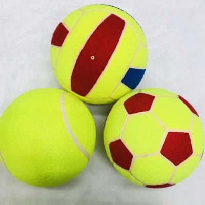 China Hot Sales Polyester Felt+Rubber Big Brand Inflatable Tennis Balls 5~16 Inch Customized Size for sale