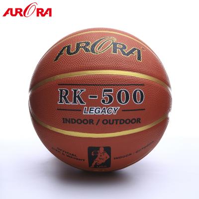 China Size 7 Durable Brown Color Basketball Official Rubber Men's Match Basketball for sale