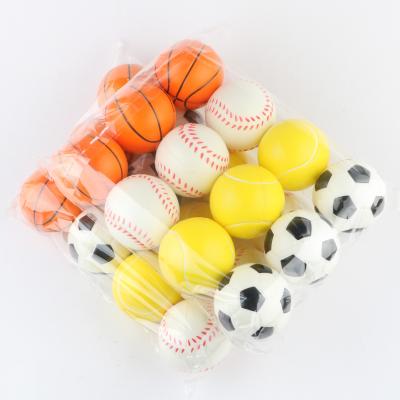 China Sports Toy Factory Direct Selling 6.3cm Solid PU Sponge Pressure Ball Children's Toy Ball Rehabilitation Health Ball for sale