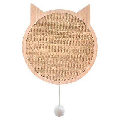 China Floor Stocked or Post Wall Mounted Sisal Board Cat Scratching Pad Cat Scratching with Suction Cups for Cat Grinding Claws for sale