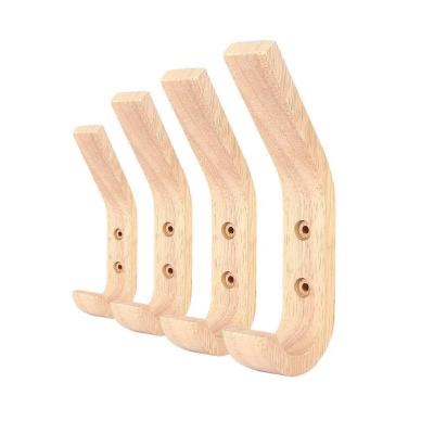 China Decorative Durable Vintage Wooden Coat Hook Wall Mounted Single Wall Hooks Viable For Towel Hanging Hat for sale