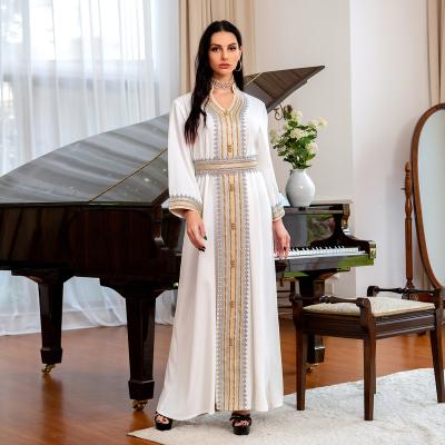 China New Summer Abaya Women's Clothing Party Polyester U.Chic Middle East Islamic Muslim Long Dress Evening Dress for sale