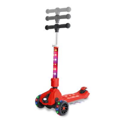 China New Wheel Lights Good Quality Tube PU Fashion LED Kick Scooter For Kids for sale