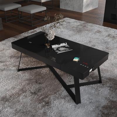 China Modern Living Room Coffee Tables With Touch Screen USB Ports Wireless Charger Multifunctional Modern Smart Table for sale