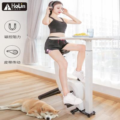 China Height Adjustable (Height) Adjustable Desk Bike with Office Work Home Exercise Fitness Equipment Indoor Bicycle with Laptop Table for sale