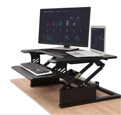 China (Size)Adjustable Folding Ergonomic Computer Table Workstation Desk Riser Sit To Stand Modern Table Office Furniture Home Office School for sale