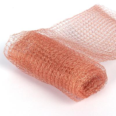 China Other Alcohol Distillation Pure Copper Knitted Wire Mesh Gas Liquid Mesh Filter for Distiller Towers for sale