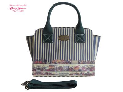 China Waterproof Medium Size Digital Printed Bags , Vintage Floral Printed Canvas Bag for sale