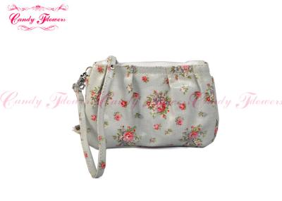 China Summer small coin pouch flower printed cash purse for name card / keys for sale