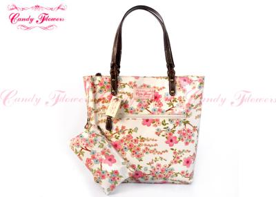 China Personalized Spring Flower Print Handbags fashionable tote bags for sale