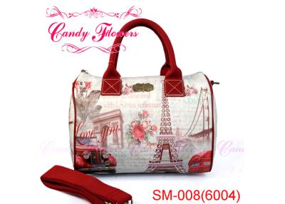 China Barrel Shape Womens Large Digital Print Bags , Car and Tower Design for sale