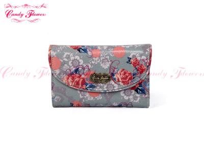 China Rural Wind Canvas Women Card Holder Wallet Moon Rose Printed for sale