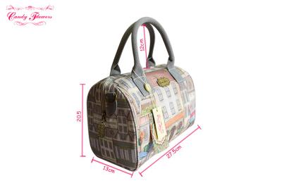 China Fashion Lady Digital Printed Bags Street Scene Painting Weatherproof for sale