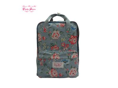 China Stylish Medium Size Grey Rainbow Rose Waterproof Canvas Backpack for sale