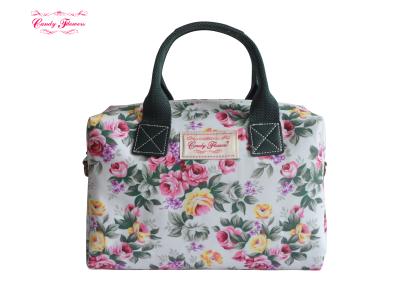 China Vintage Floral Printed  Canvas Bag with Large Capacity  Light Weight for sale