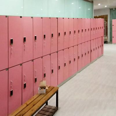 China Locker Room Multi Compartment 12mm HPL Compact Laminate 6 Door School Locker For College for sale