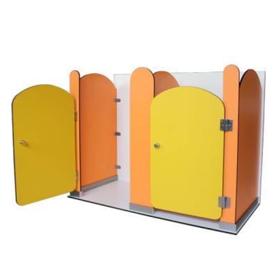 China Modern HPL Toilet Partition PVC Bathroom Partition or Public Toilet Door for Kindergarten for sale