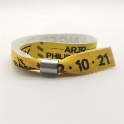 China Europe Fabric Wristband With Sliding Lock Fabric Promotional Wristbands For Events for sale