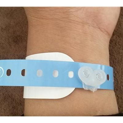 China One way lock with teeth inside plastic snaps for vinyl wrsitbands for hospital wristbands for sale