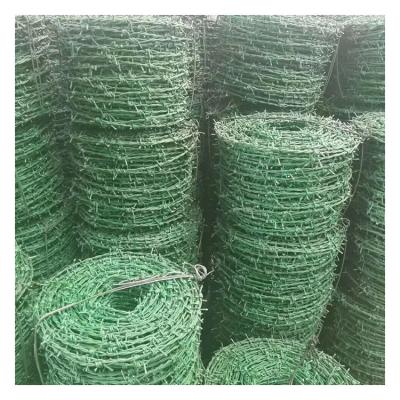 China Protective construction Pvc Coated Barbed Iron Wire Mesh Wholesale Hot-dipped Galvanized Barbed Wire Price for sale